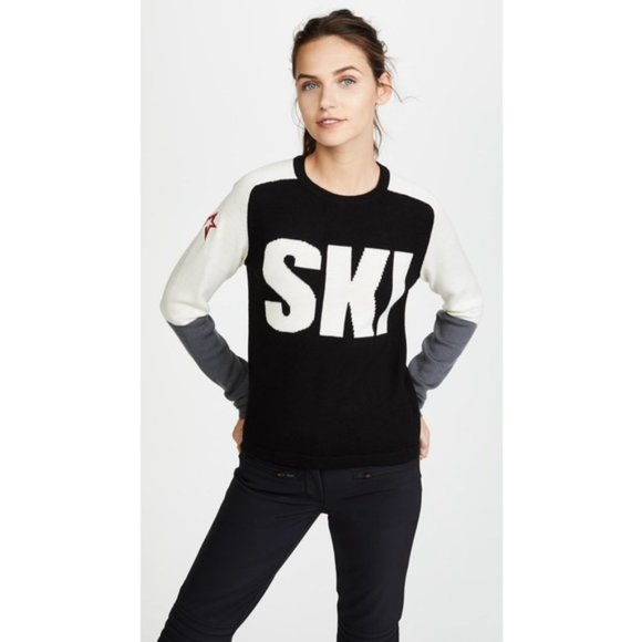 ⚜️Perfect Moment Wool Ski Sweater in Black & White